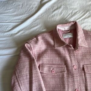 Aritzia Joan Shirt Jacket (pink tweed)